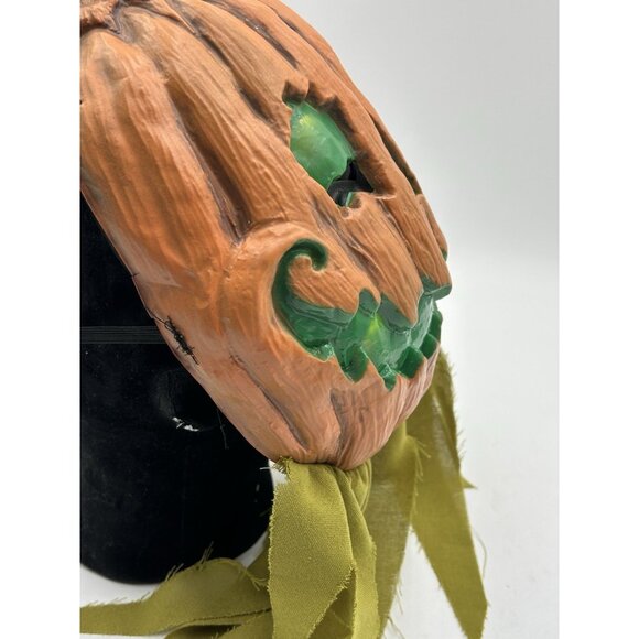 Evil Eyes & Mouth Light Up Pumpkin Horror Mask Halloween Costume Face Mask - Picture 6 of 11